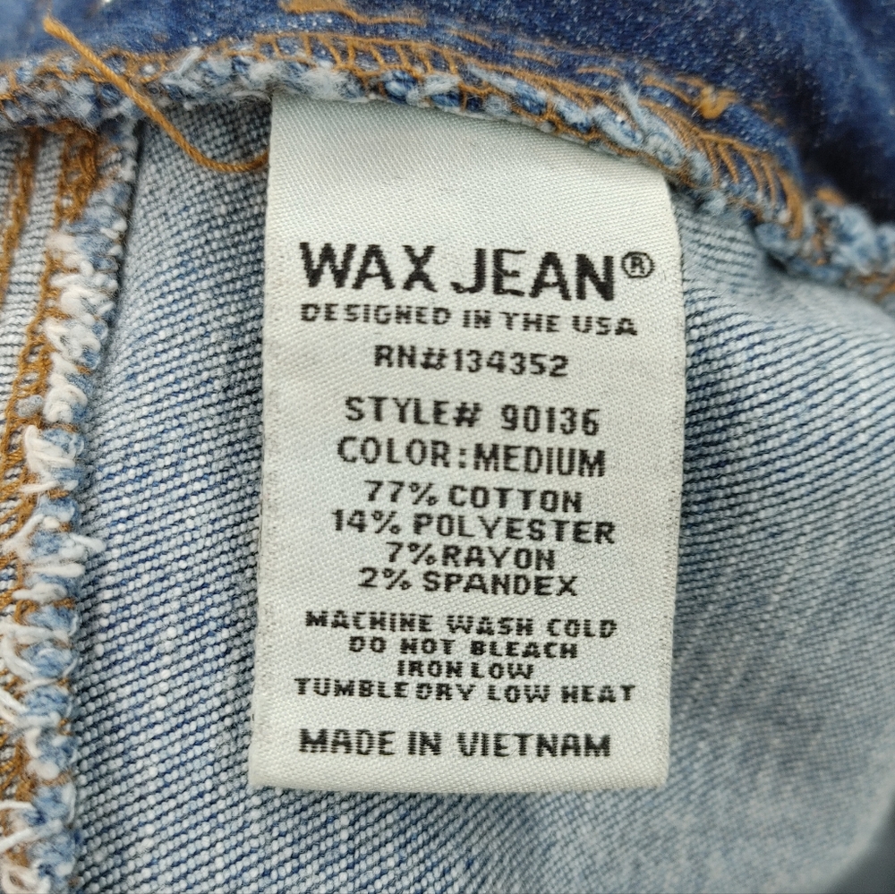 90's WAX JEAN DESTRUCTION WASH OVERALL DRESS L - Picture 8 of 10